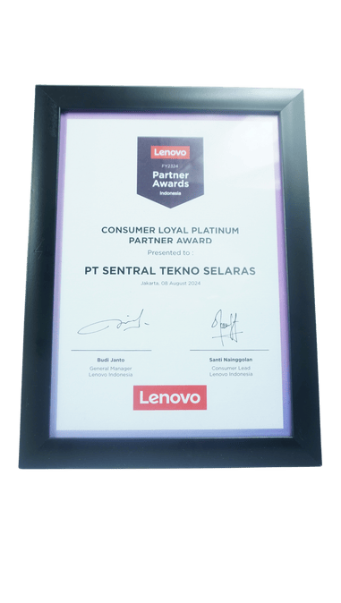 Lenovo Consumer Platinum Partner Award 2024